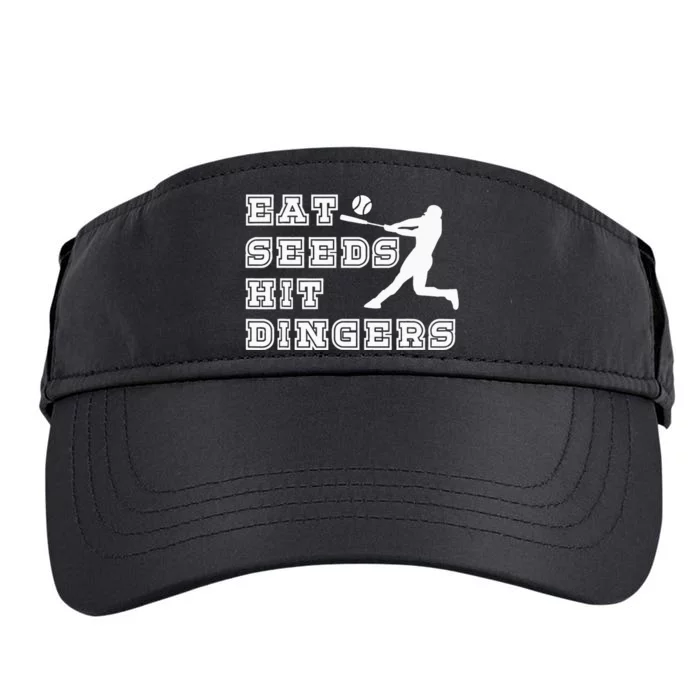 Eat Seeds Hit Dinger Baseball Lover Adult Drive Performance Visor