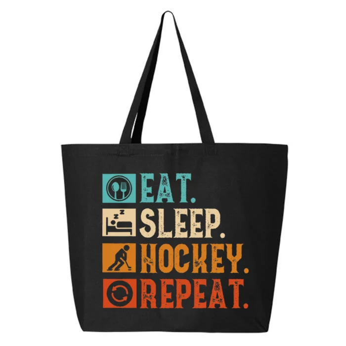 Eat Sleep Hockey Repeat Ice Hockey 25L Jumbo Tote