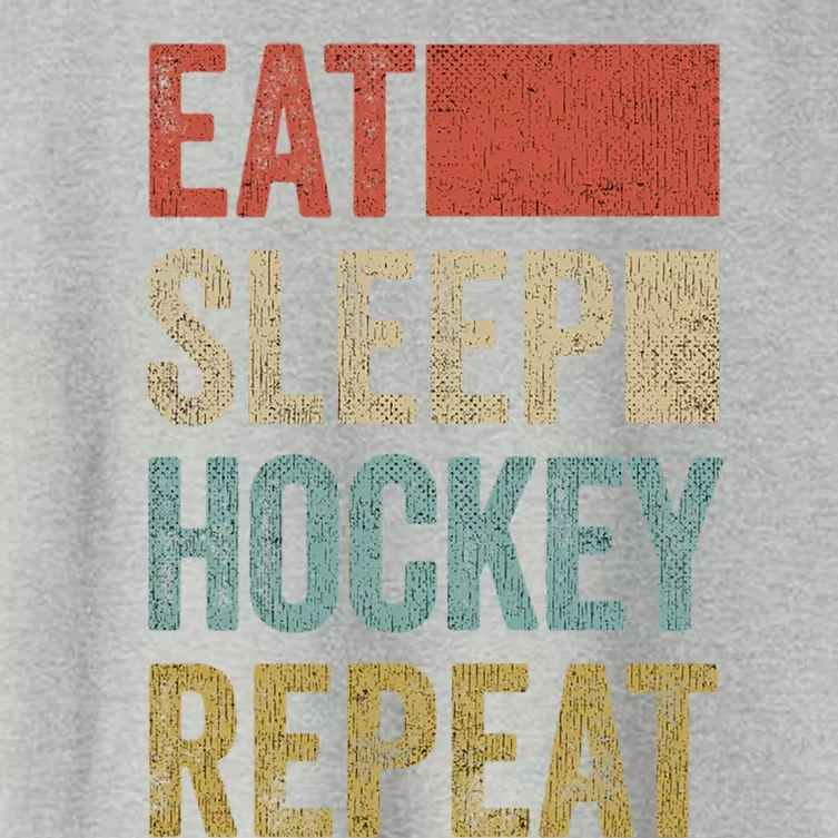 Eat Sleep Hockey Repeat Outfit Hockey Gift Women's Crop Top Tee