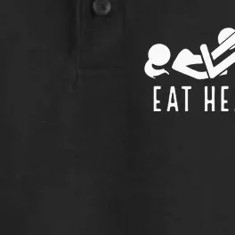 Eat Sleep Housewives Repeat Tee Dry Zone Grid Performance Polo