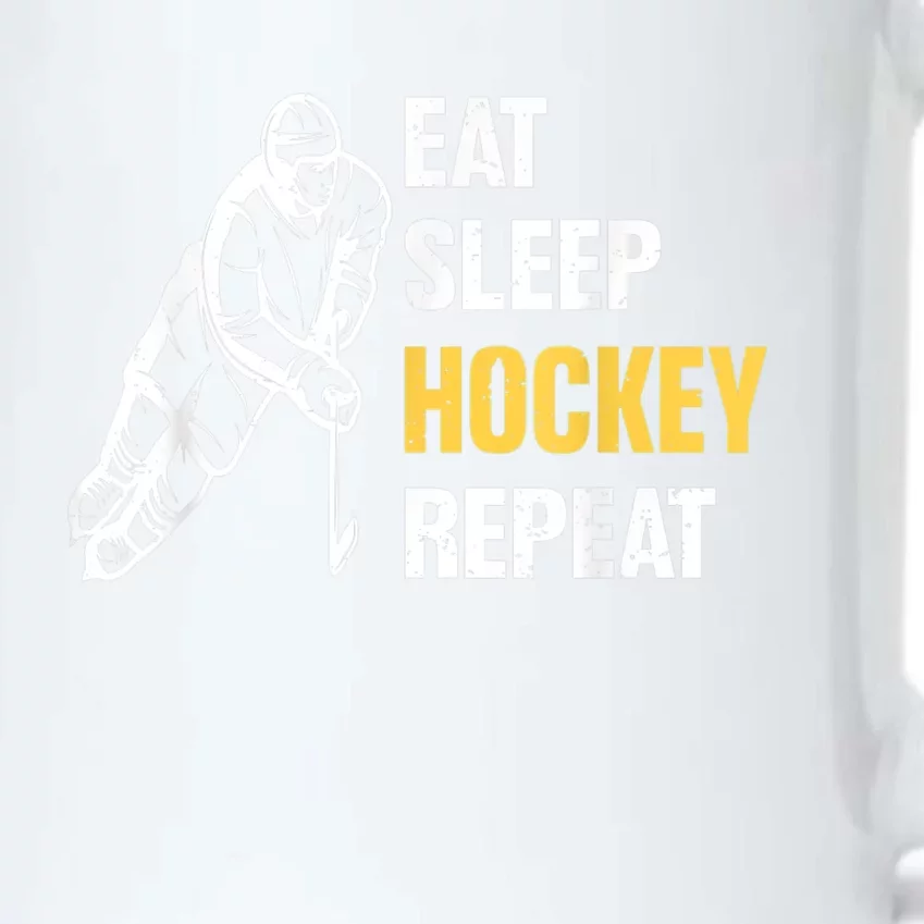 Eat Sleep Hockey Repeat Ice Hockey Black Color Changing Mug