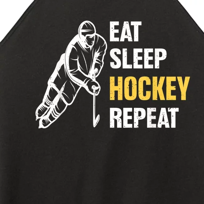 Eat Sleep Hockey Repeat Ice Hockey Women’s Perfect Tri Rocker Tank