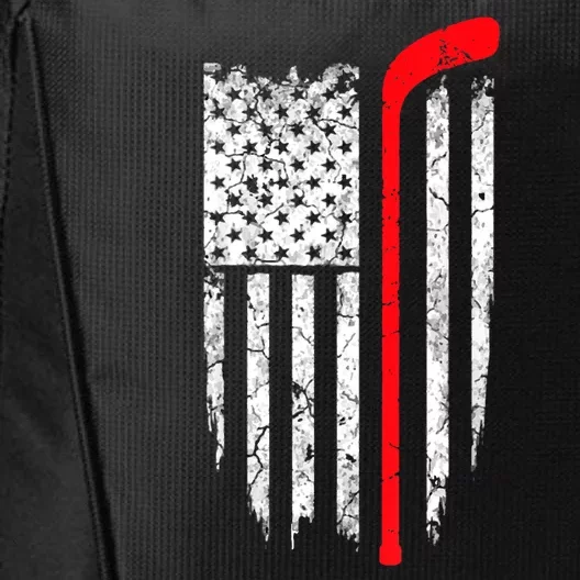 Eat Sleep Hockey American Flag Ice Hockey Gift City Backpack