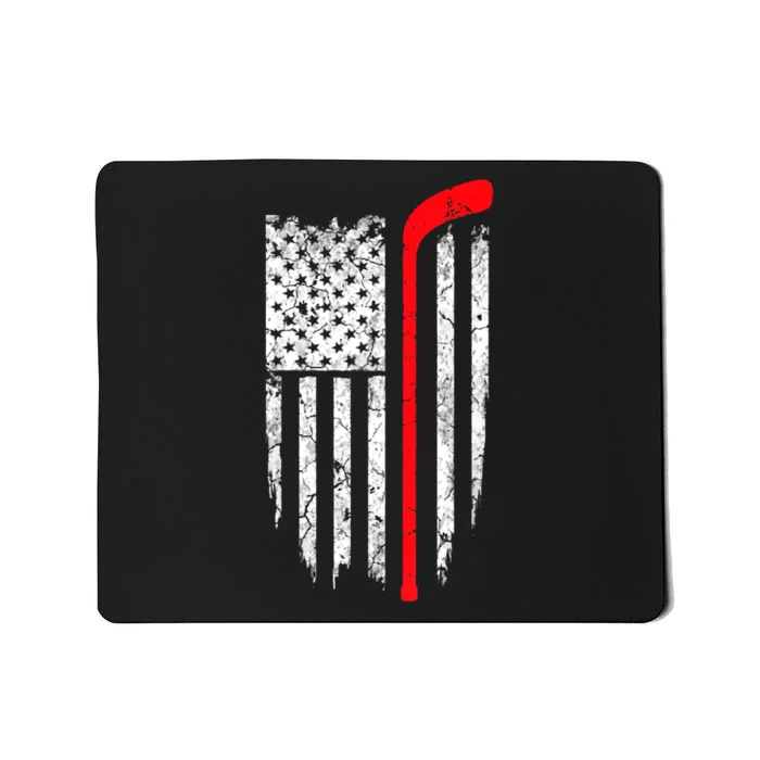 Eat Sleep Hockey American Flag Ice Hockey Gift Mousepad