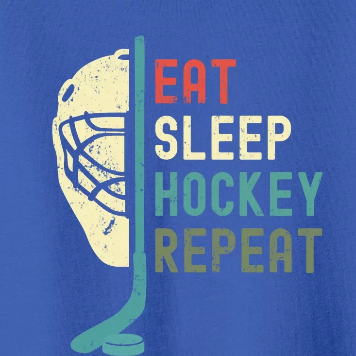 Eat Sleep Hockey Repeat Hockey Retro Ice Hockey Toddler T-Shirt