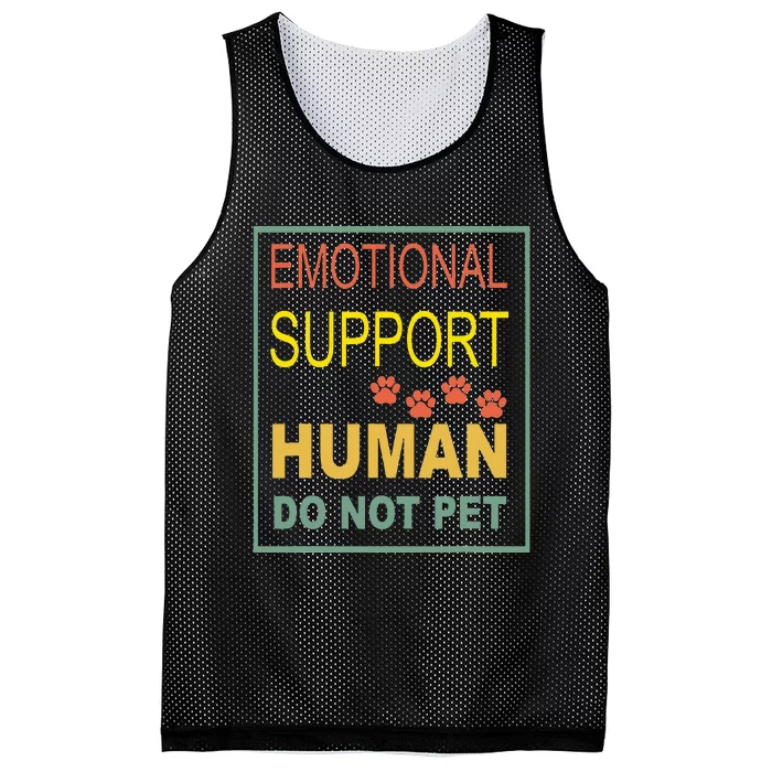 Emotional Support Human Pet Dog Owners Not Mesh Reversible Basketball Jersey Tank