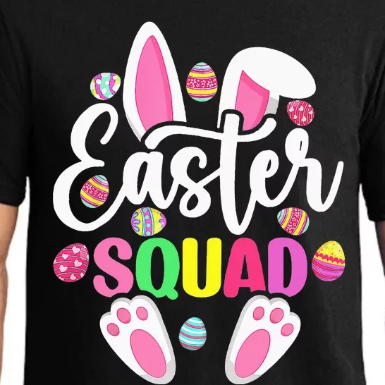 Easter Squad Happy Easter Cute Bunny Rabbit Crew Hunting Egg Pajama Set