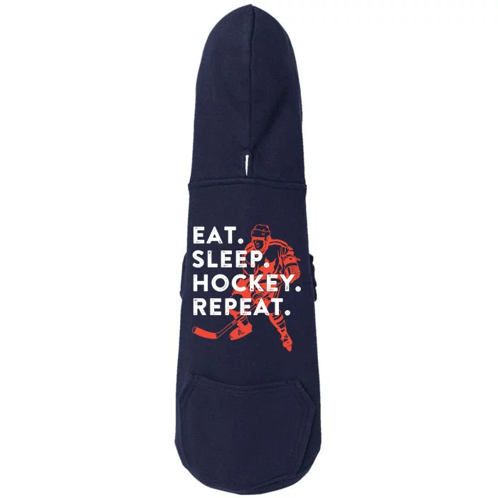 Eat Sleep Hockey Repeat - Gift Doggie 3-End Fleece Hoodie