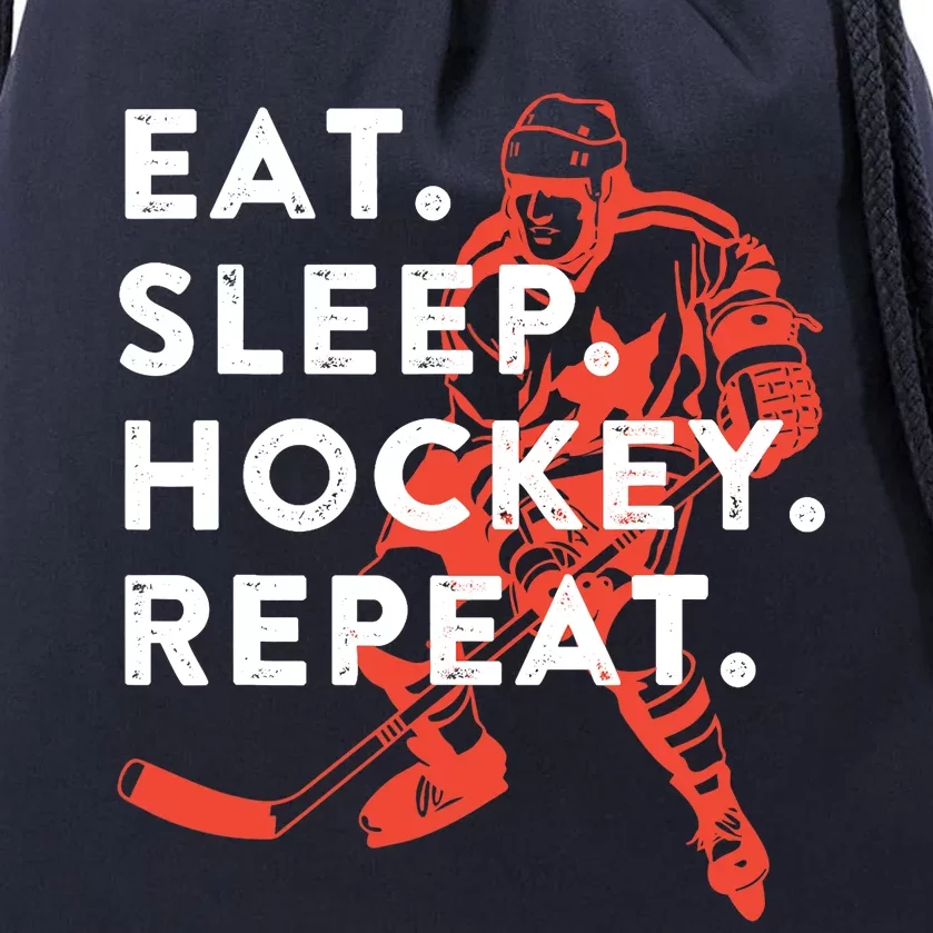 Eat Sleep Hockey Repeat - Gift Drawstring Bag