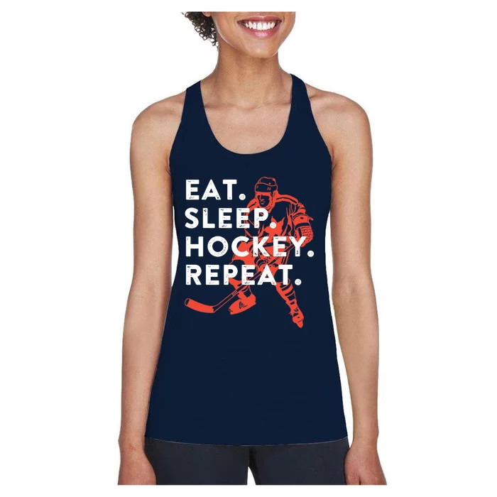 Eat Sleep Hockey Repeat - Gift Women's Racerback Tank