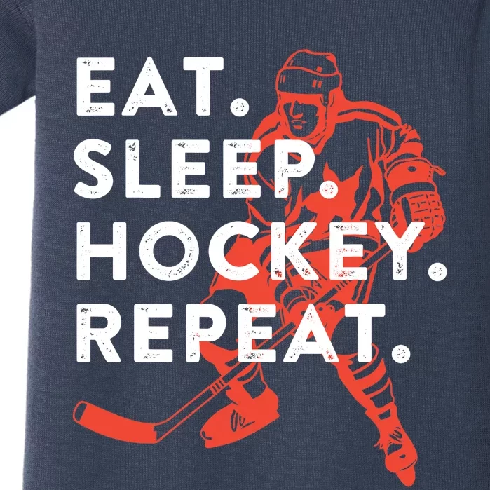 Eat Sleep Hockey Repeat - Gift Baby Bodysuit