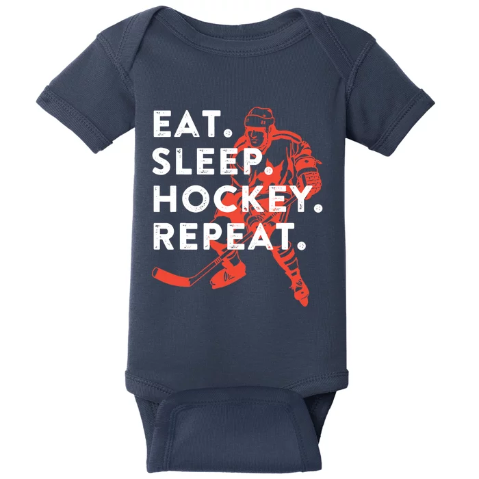 Eat Sleep Hockey Repeat - Gift Baby Bodysuit