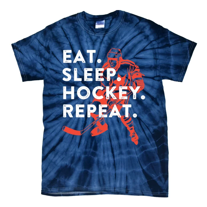 Eat Sleep Hockey Repeat - Gift Tie-Dye T-Shirt