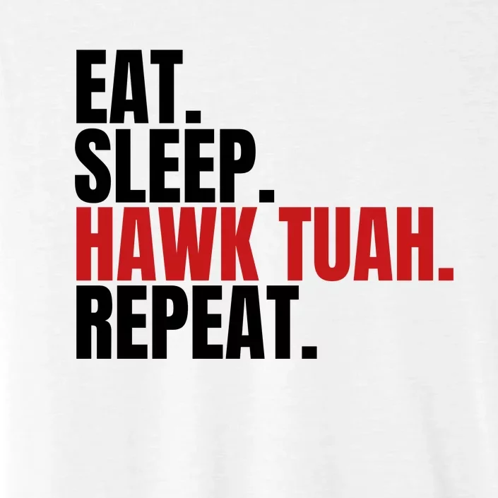 Eat Sleep Hawk Tuah Repeat Funny Viral Election Parody ChromaSoft Performance T-Shirt