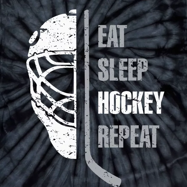 Eat Sleep Hockey Repeat Christmas For N Adult Hockey Tie-Dye T-Shirt