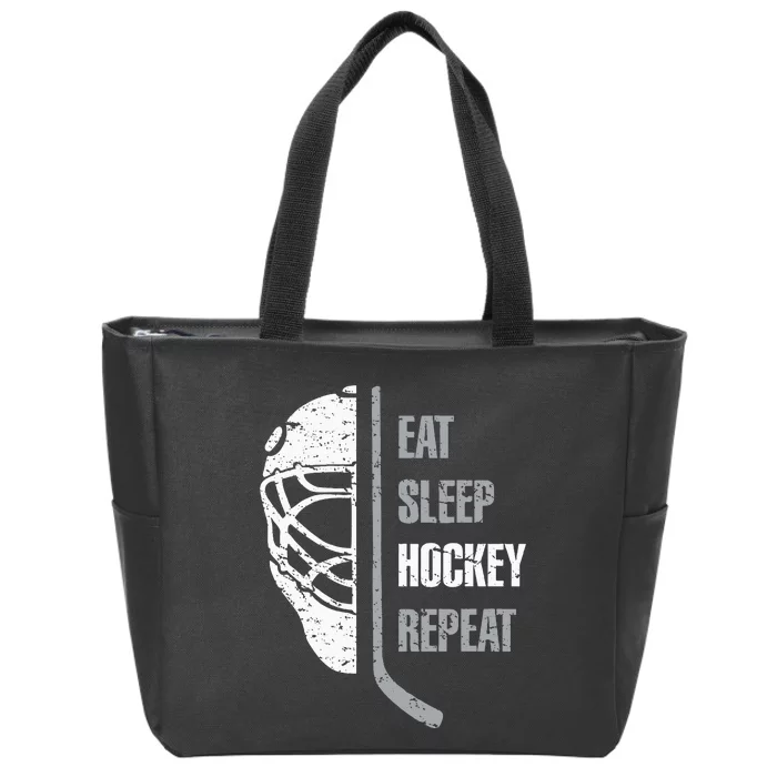 Eat Sleep Hockey Repeat Christmas For N Adult Hockey Zip Tote Bag