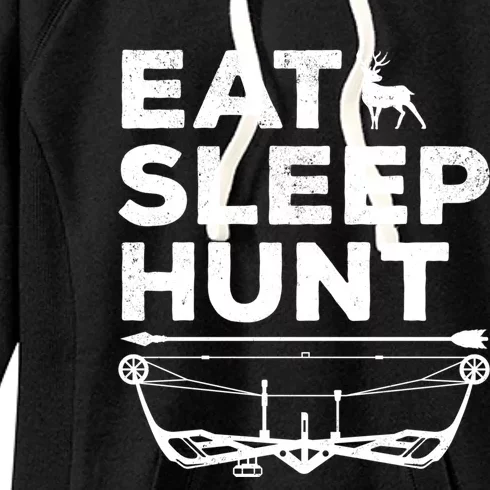 Eat Sleep Hunt Deer Hunter Bow And Arrow Hunter Deer Hunting Gift Women's Fleece Hoodie