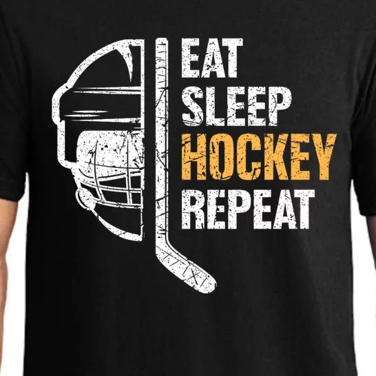 Eat Sleep Hockey Repeat Great Gift For Hockey Players Pajama Set