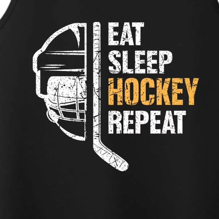 Eat Sleep Hockey Repeat Great Gift For Hockey Players Performance Tank