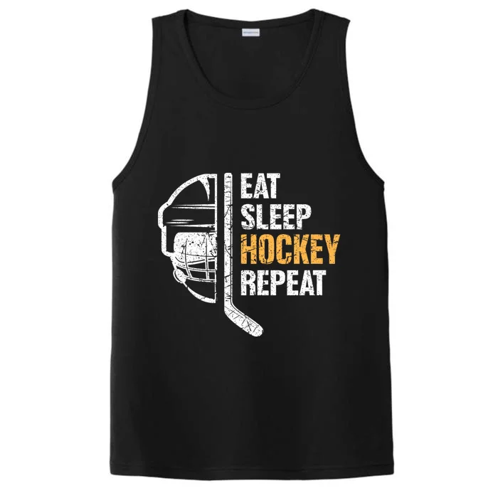 Eat Sleep Hockey Repeat Great Gift For Hockey Players Performance Tank