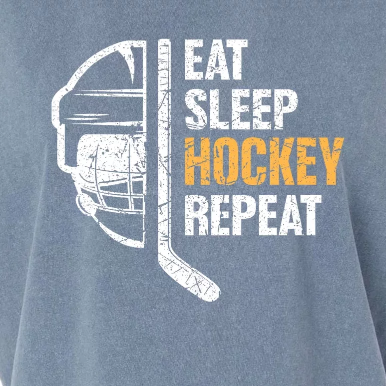 Eat Sleep Hockey Repeat Great Gift For Hockey Players Garment-Dyed Women's Muscle Tee