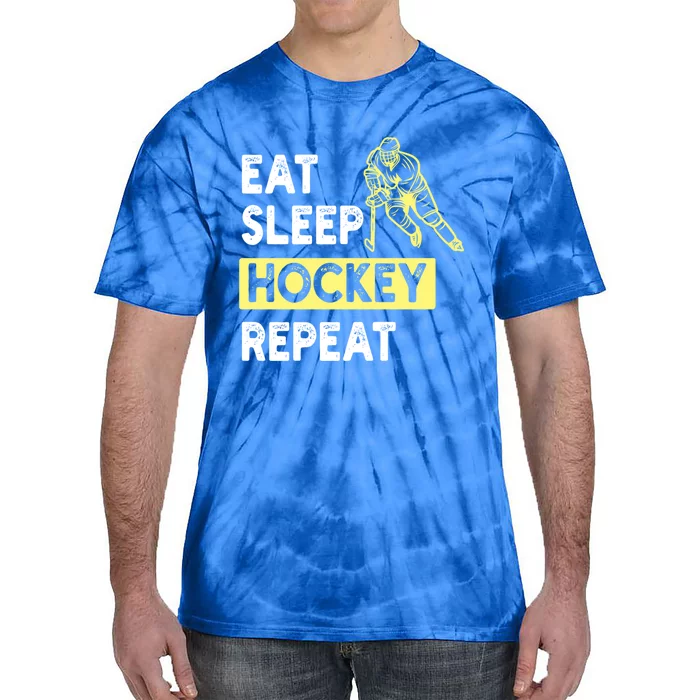 Eat Sleep Hockey Repeat Tee Gift Kids Hockey Lovers Gift Tie-Dye T-Shirt