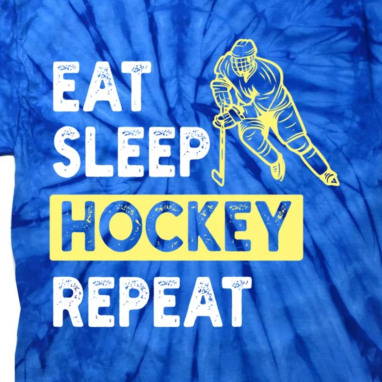 Eat Sleep Hockey Repeat Tee Gift Kids Hockey Lovers Gift Tie-Dye T-Shirt