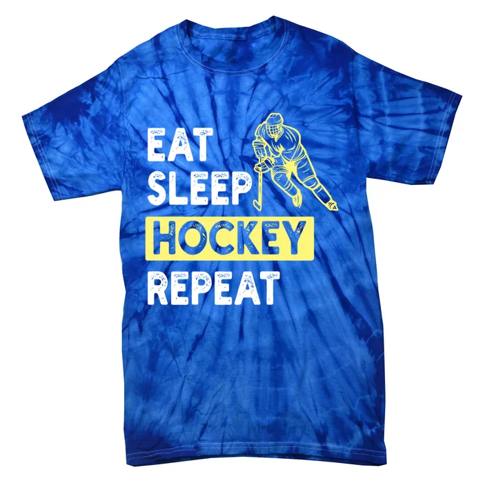 Eat Sleep Hockey Repeat Tee Gift Kids Hockey Lovers Gift Tie-Dye T-Shirt