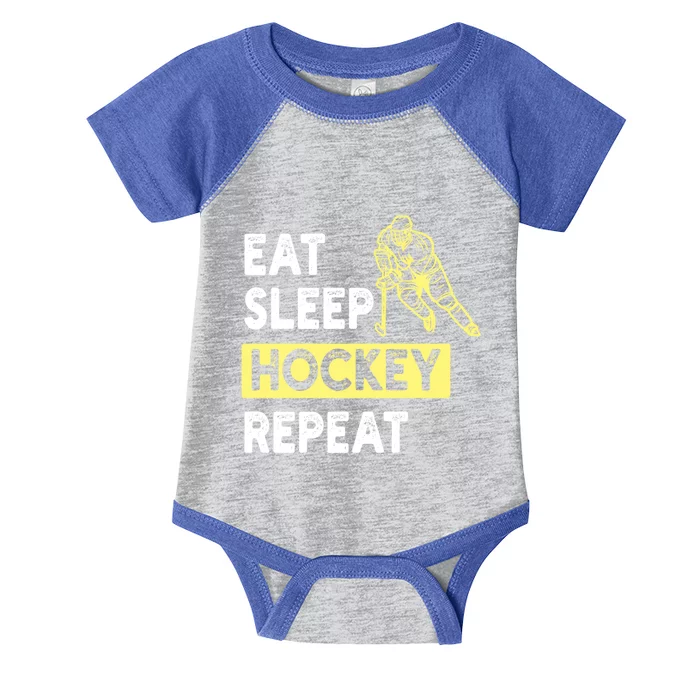 Eat Sleep Hockey Repeat Tee Gift Kids Hockey Lovers Gift Infant Baby Jersey Bodysuit