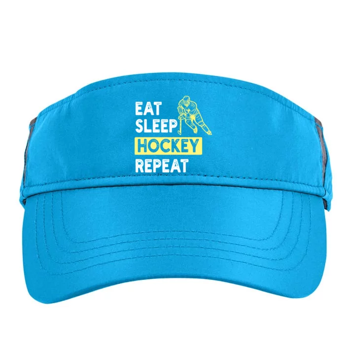 Eat Sleep Hockey Repeat Tee Gift Kids Hockey Lovers Gift Adult Drive Performance Visor