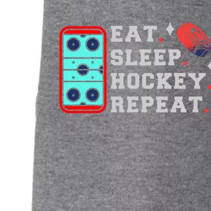 Eat Sleep Hockey Repeat Doggie 3-End Fleece Hoodie