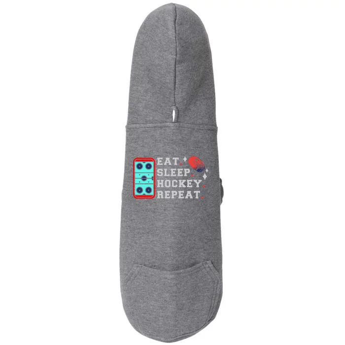 Eat Sleep Hockey Repeat Doggie 3-End Fleece Hoodie