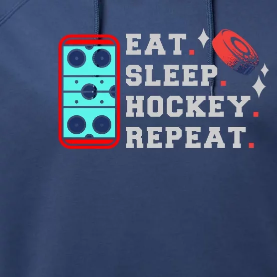 Eat Sleep Hockey Repeat Performance Fleece Hoodie