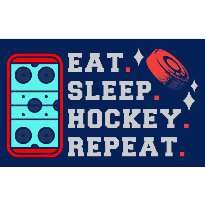 Eat Sleep Hockey Repeat Bumper Sticker