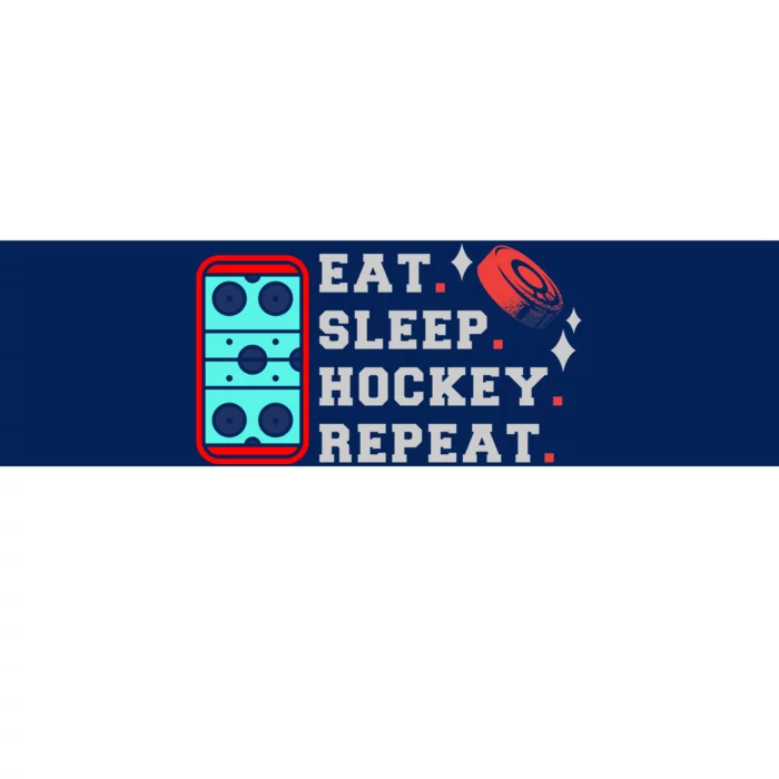 Eat Sleep Hockey Repeat Bumper Sticker