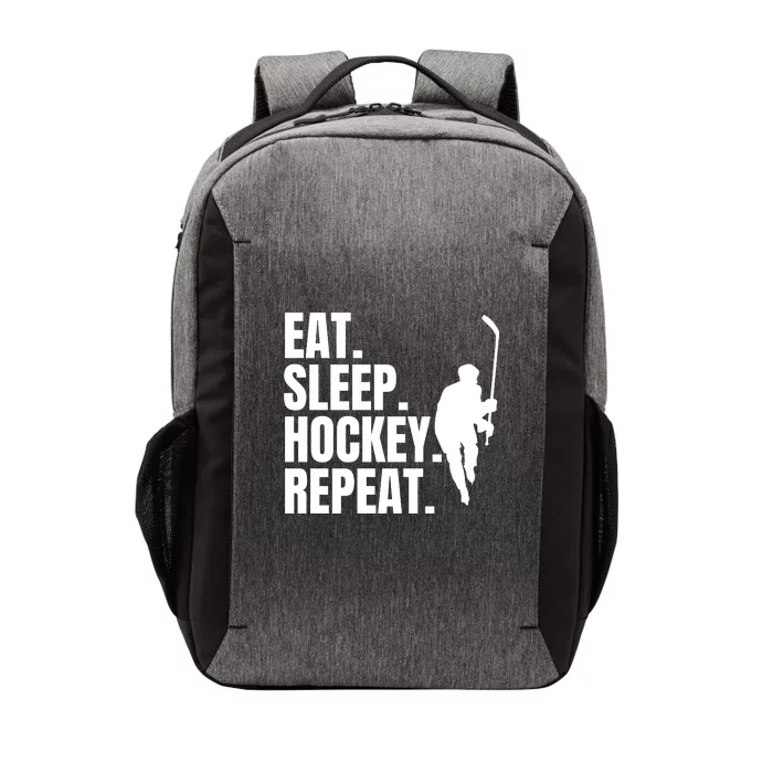 Eat Sleep Hockey Repeat Funny Vector Backpack