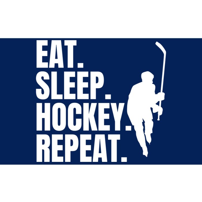 Eat Sleep Hockey Repeat Funny Bumper Sticker