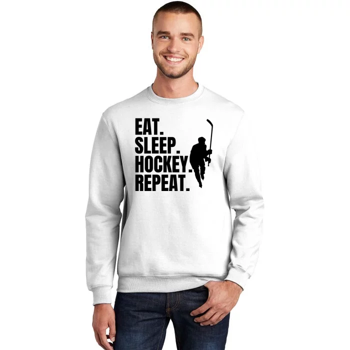 Eat Sleep Hockey Repeat Funny Sweatshirt