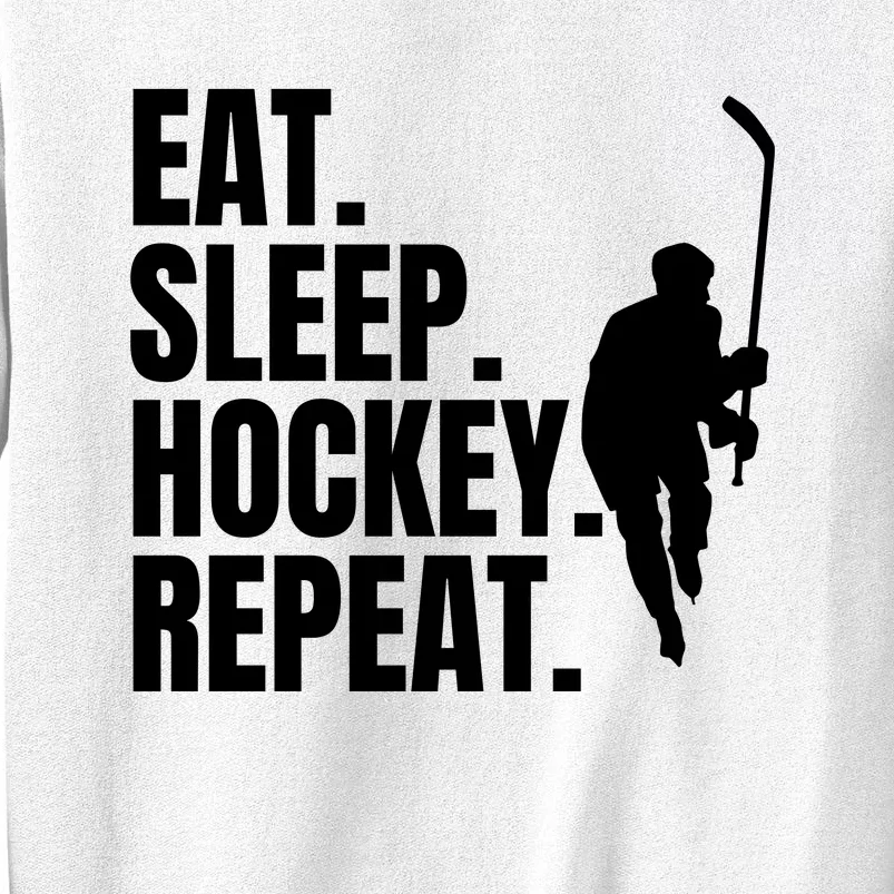 Eat Sleep Hockey Repeat Funny Sweatshirt