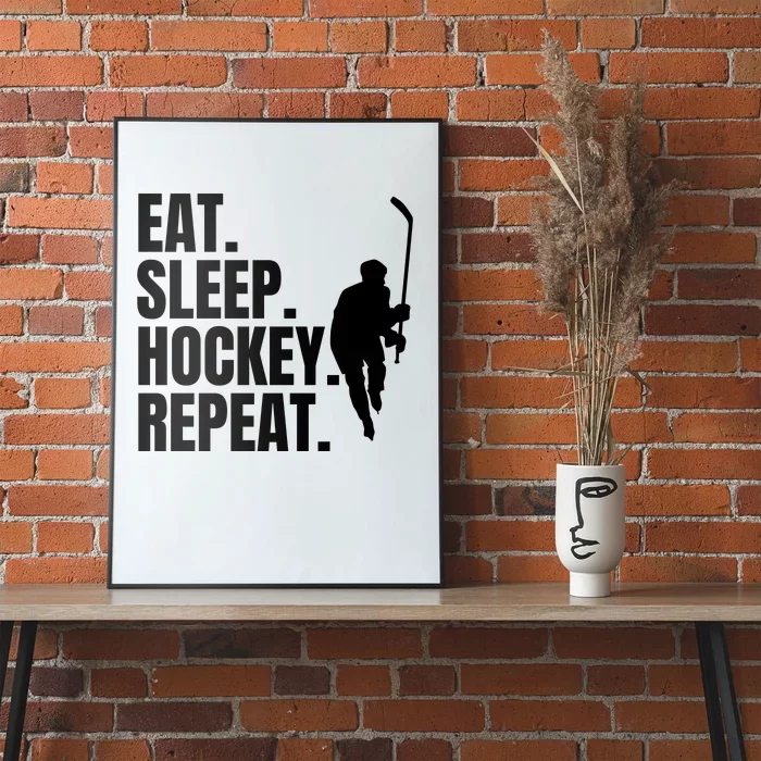 Eat Sleep Hockey Repeat Funny Poster