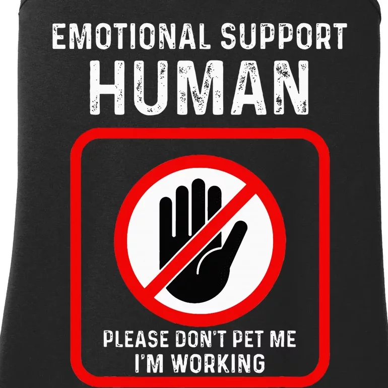 Emotional Support Human Halloween Costume Do Not Pet Me Ladies Essential Tank