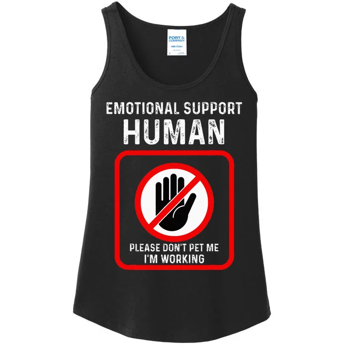 Emotional Support Human Halloween Costume Do Not Pet Me Ladies Essential Tank