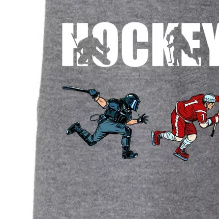 Eat Sleep Hockey Ice Hockey Player Gift Doggie 3-End Fleece Hoodie