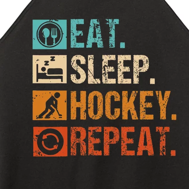 Eat Sleep Hockey Repeat Ice Hockey Women’s Perfect Tri Rocker Tank