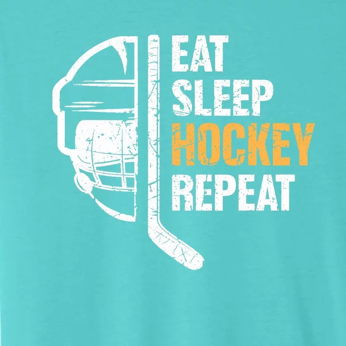 Eat Sleep Hockey Repeat Hockey Funny Ice Hockey ChromaSoft Performance T-Shirt