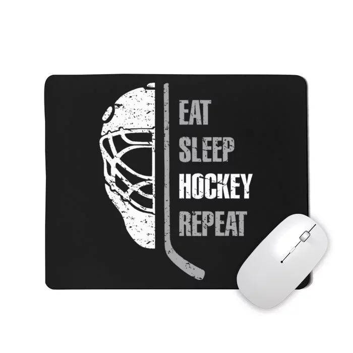 Eat Sleep Hockey Repeat Christmas For Teen Adult Hockey Mousepad