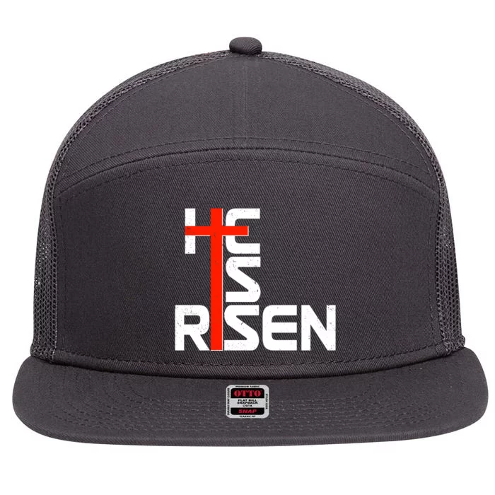 Easter Sunday He Is Risen 7 Panel Mesh Trucker Snapback Hat