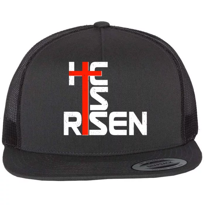 Easter Sunday He Is Risen Flat Bill Trucker Hat