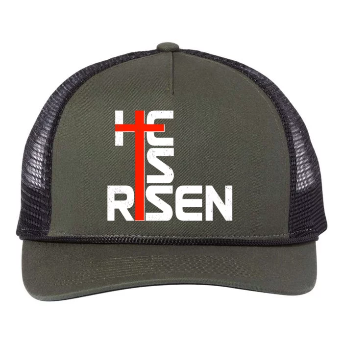 Easter Sunday He Is Risen Retro Rope Trucker Hat Cap