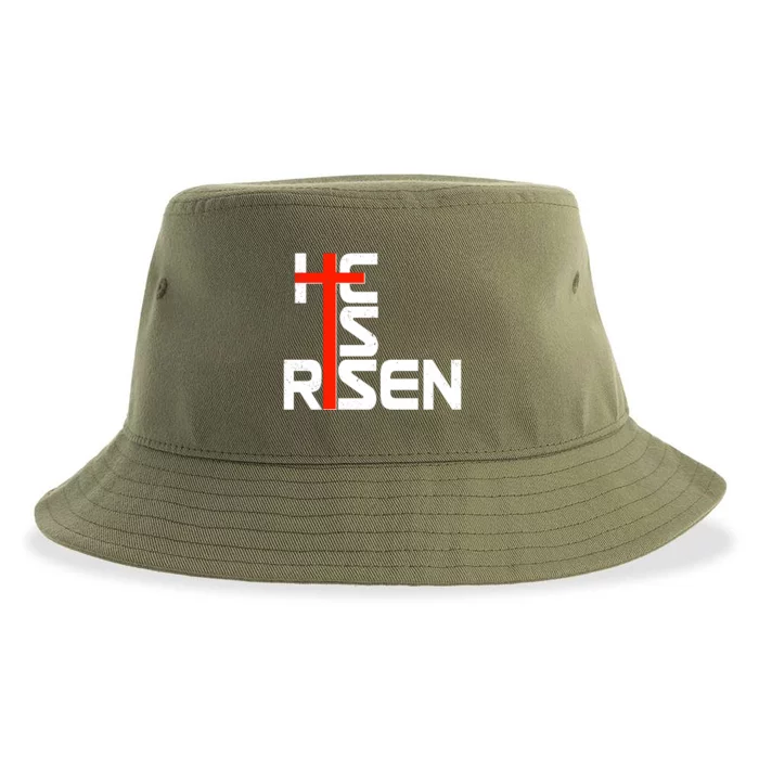 Easter Sunday He Is Risen Sustainable Bucket Hat